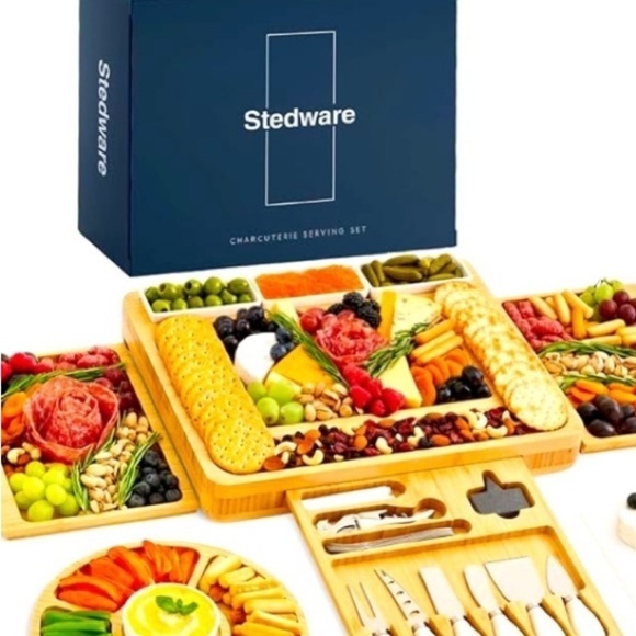 STEDWARE HOLIDAY Charcuterie + Cheese Board Set New in Box FALL CHARCUTERIE - Picture 1 of 12